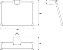 Laden Sie das Bild in den Galerie-Viewer, Hansgrohe Sanibel Handtuchring black